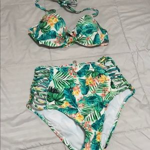 High waisted bathing suit